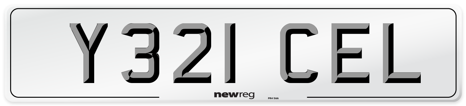 Y321 CEL Front Number Plate