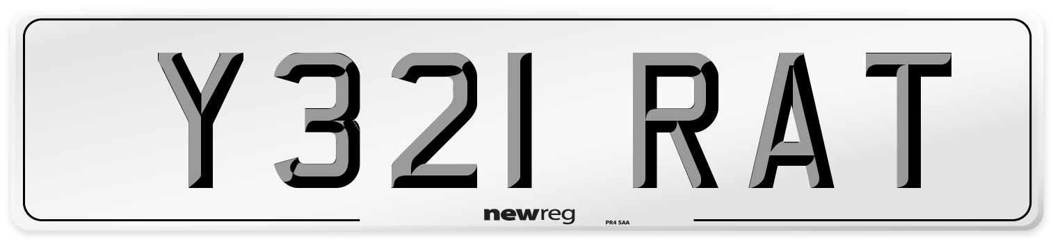 Y321 RAT Front Number Plate