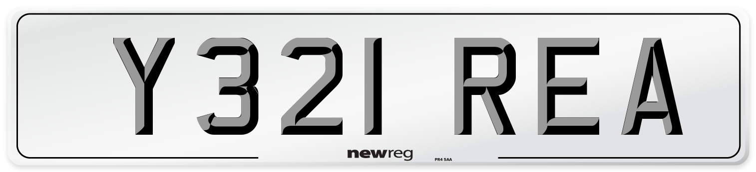Y321 REA Front Number Plate