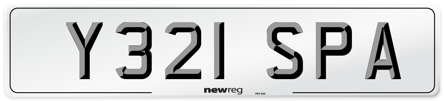Y321 SPA Front Number Plate