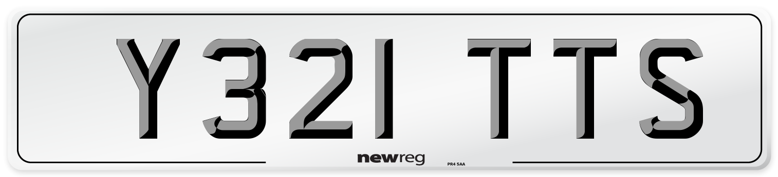 Y321 TTS Front Number Plate