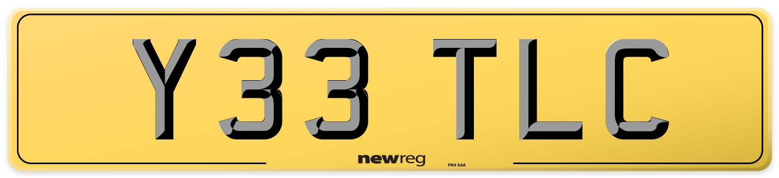 Y33 TLC Rear Number Plate