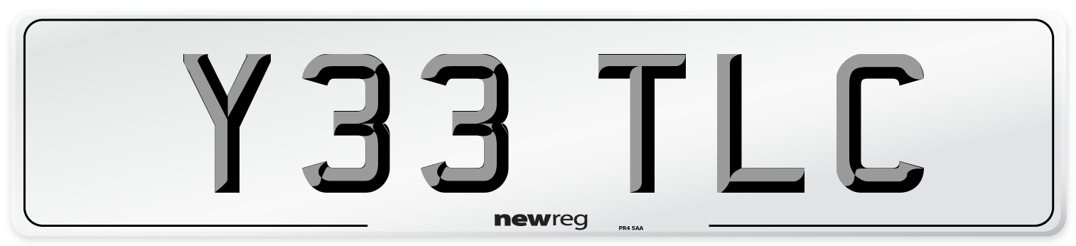 Y33 TLC Front Number Plate