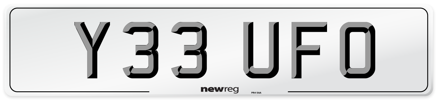 Y33 UFO Front Number Plate