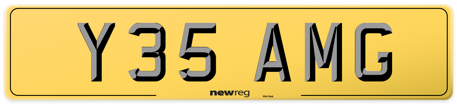Y35 AMG Rear Number Plate