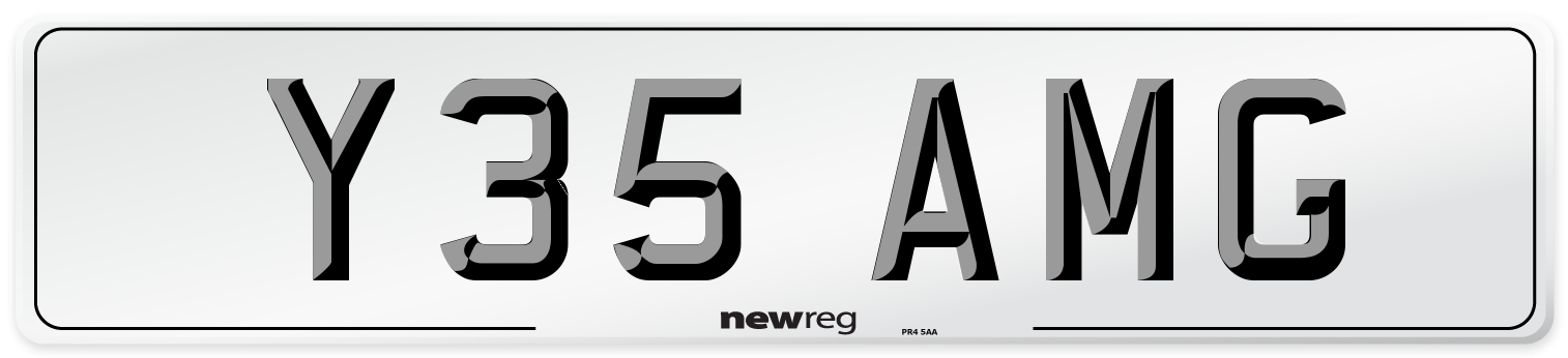 Y35 AMG Front Number Plate