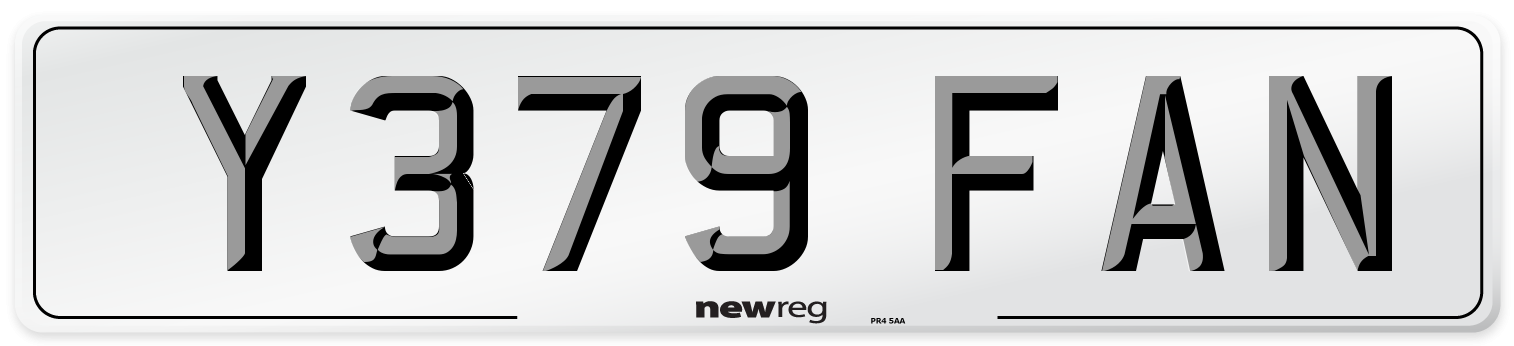 Y379 FAN Front Number Plate