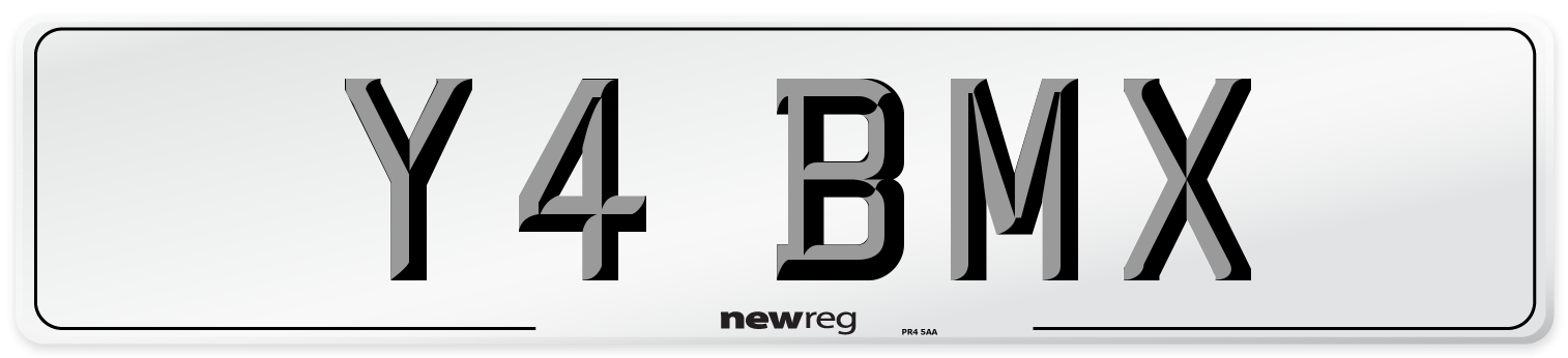 Y4 BMX Front Number Plate