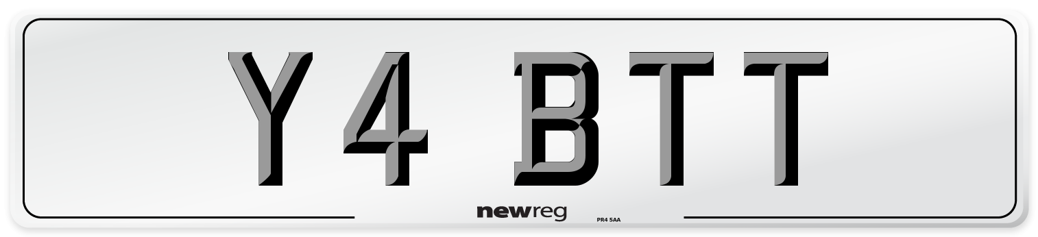 Y4 BTT Front Number Plate
