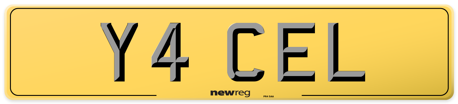 Y4 CEL Rear Number Plate