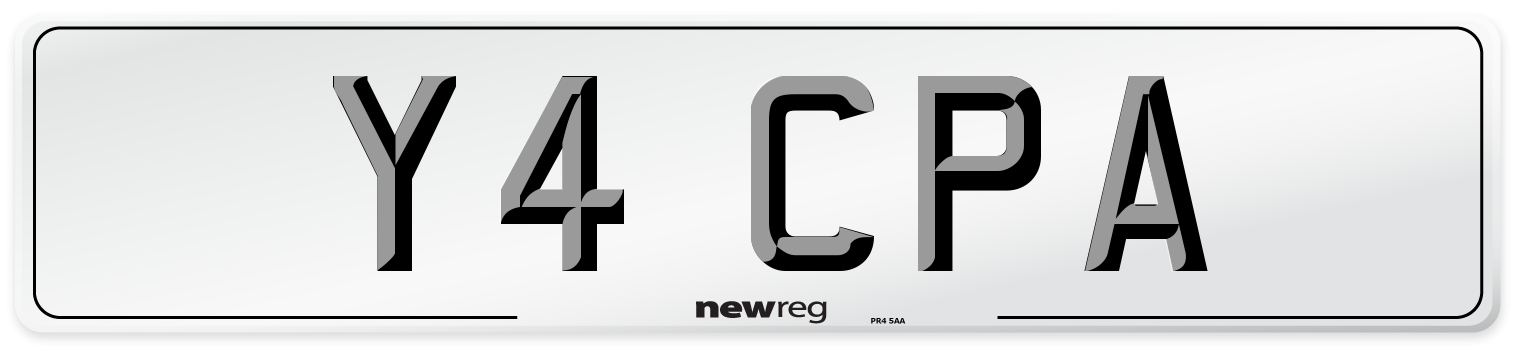 Y4 CPA Front Number Plate