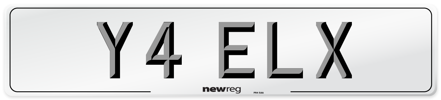 Y4 ELX Front Number Plate