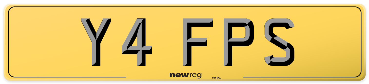 Y4 FPS Rear Number Plate