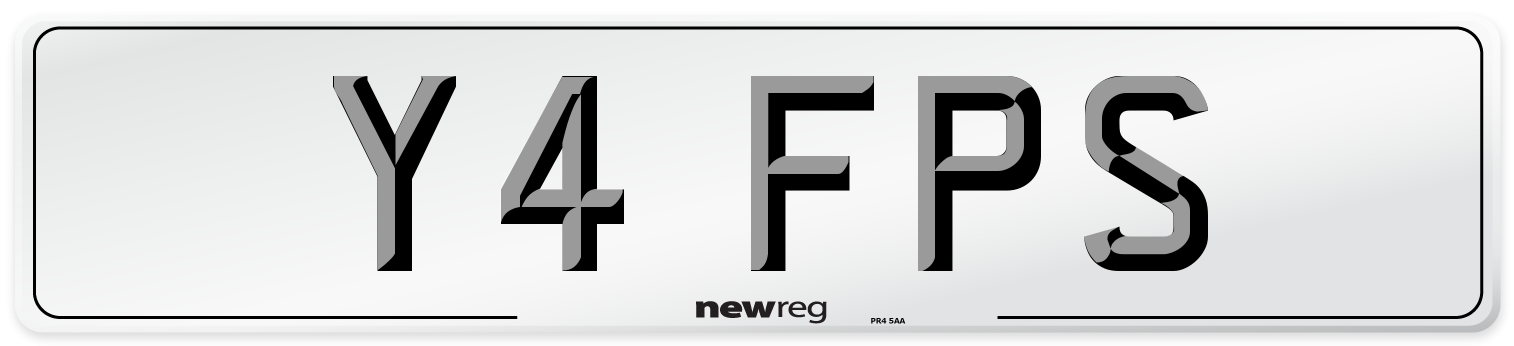 Y4 FPS Front Number Plate
