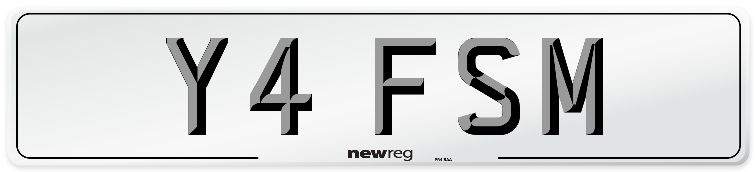 Y4 FSM Front Number Plate