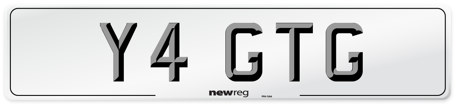 Y4 GTG Front Number Plate