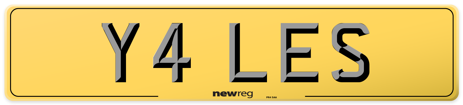 Y4 LES Rear Number Plate