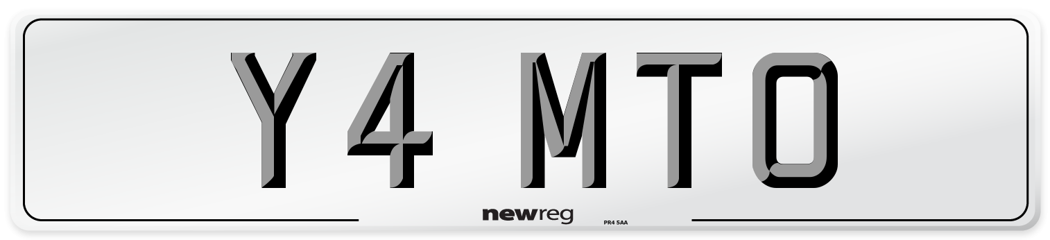 Y4 MTO Front Number Plate
