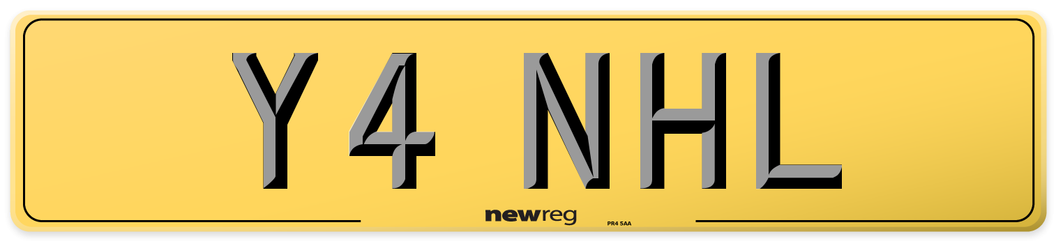 Y4 NHL Rear Number Plate
