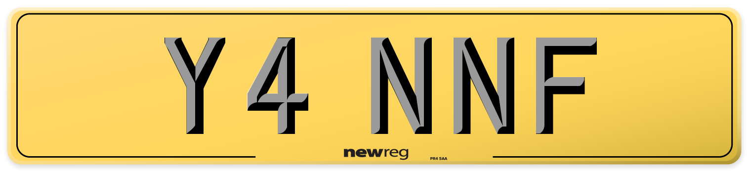 Y4 NNF Rear Number Plate