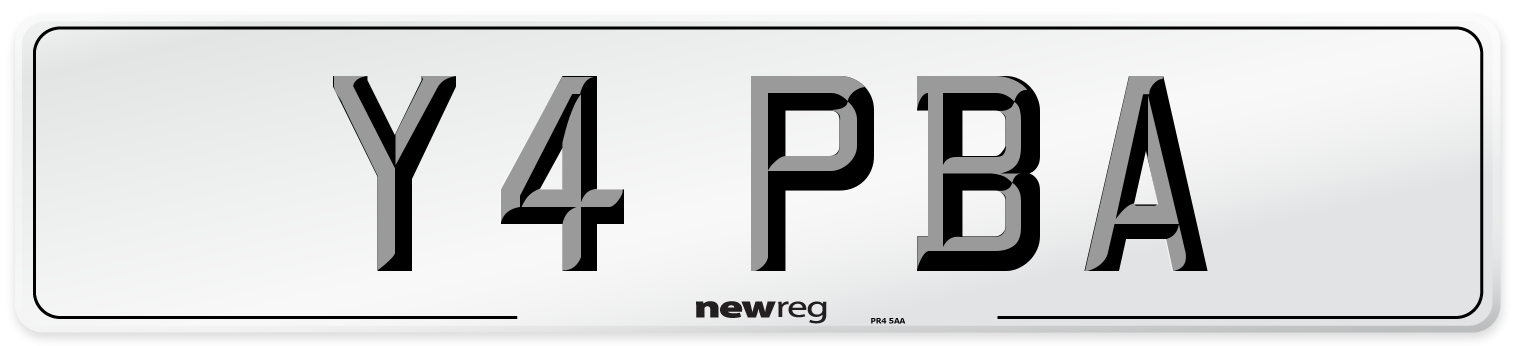 Y4 PBA Front Number Plate