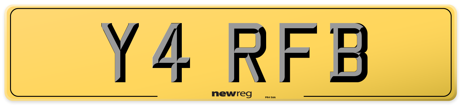 Y4 RFB Rear Number Plate