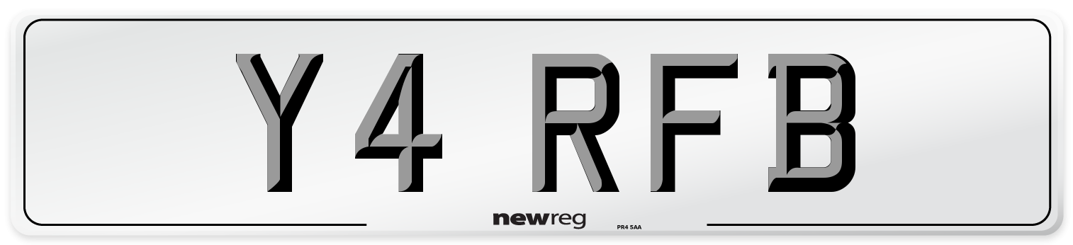 Y4 RFB Front Number Plate