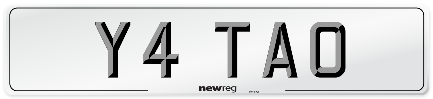 Y4 TAO Front Number Plate