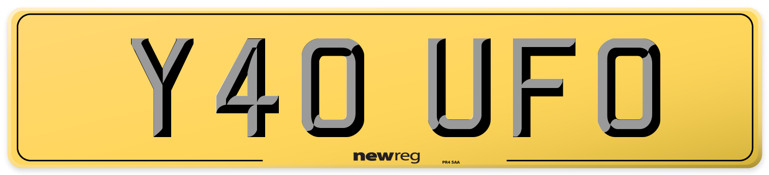 Y40 UFO Rear Number Plate