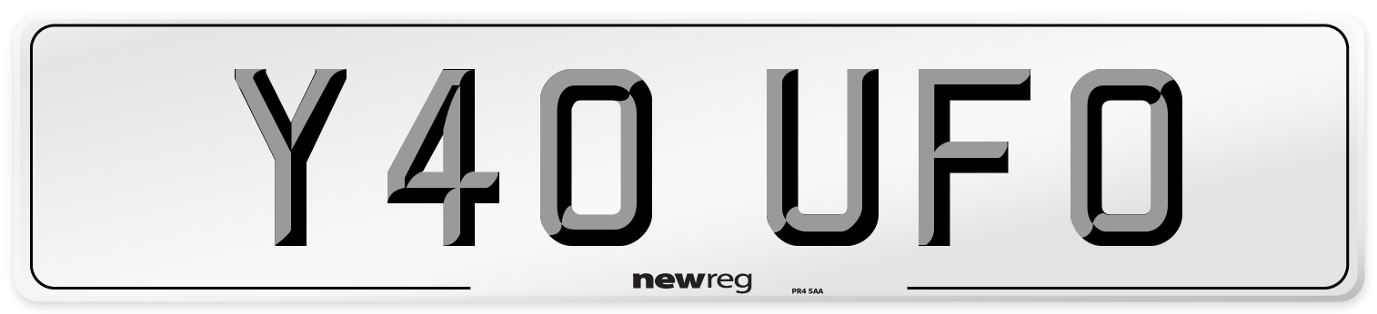 Y40 UFO Front Number Plate
