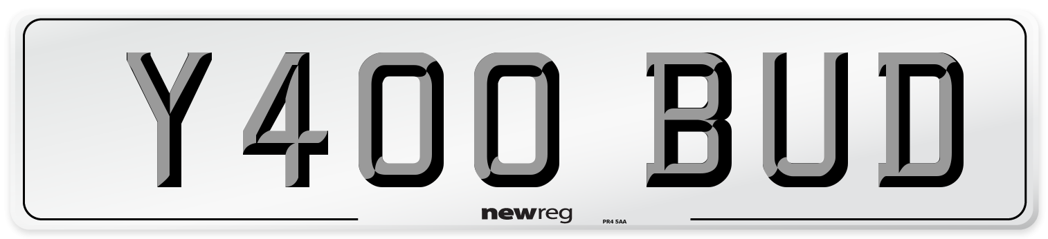 Y400 BUD Front Number Plate