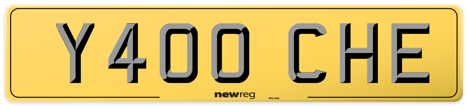 Y400 CHE Rear Number Plate