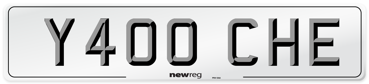 Y400 CHE Front Number Plate