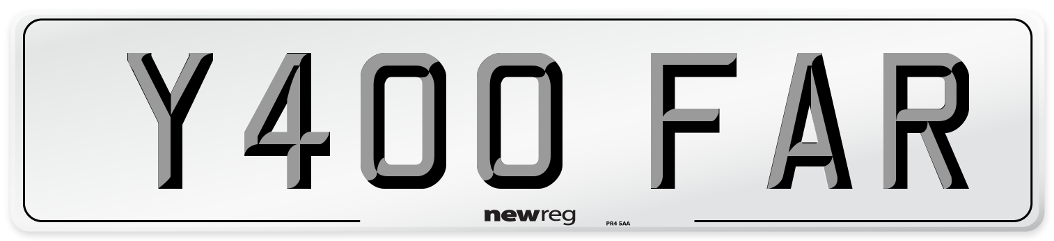 Y400 FAR Front Number Plate