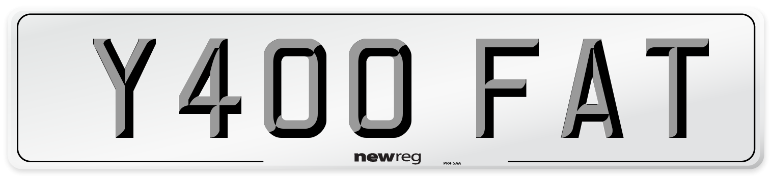 Y400 FAT Front Number Plate
