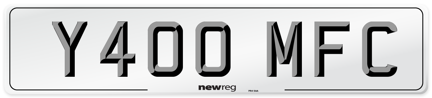 Y400 MFC Front Number Plate