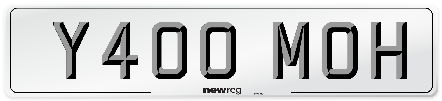 Y400 MOH Front Number Plate