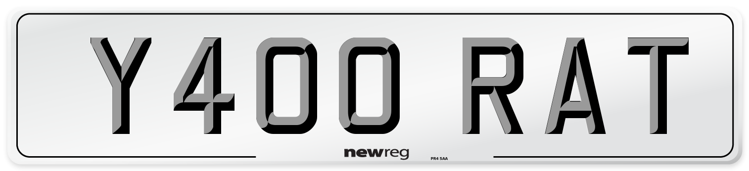 Y400 RAT Front Number Plate