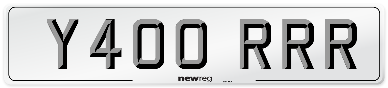Y400 RRR Front Number Plate