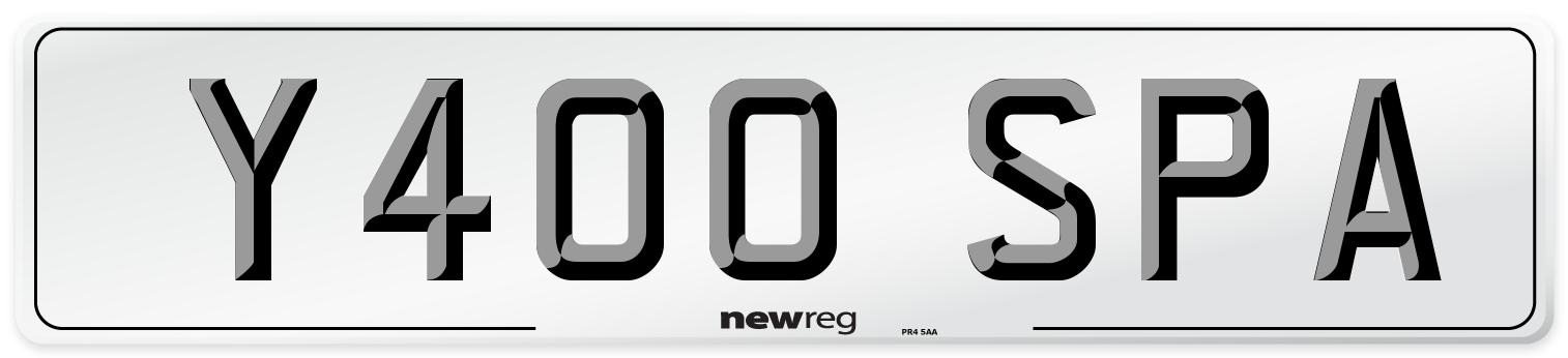 Y400 SPA Front Number Plate