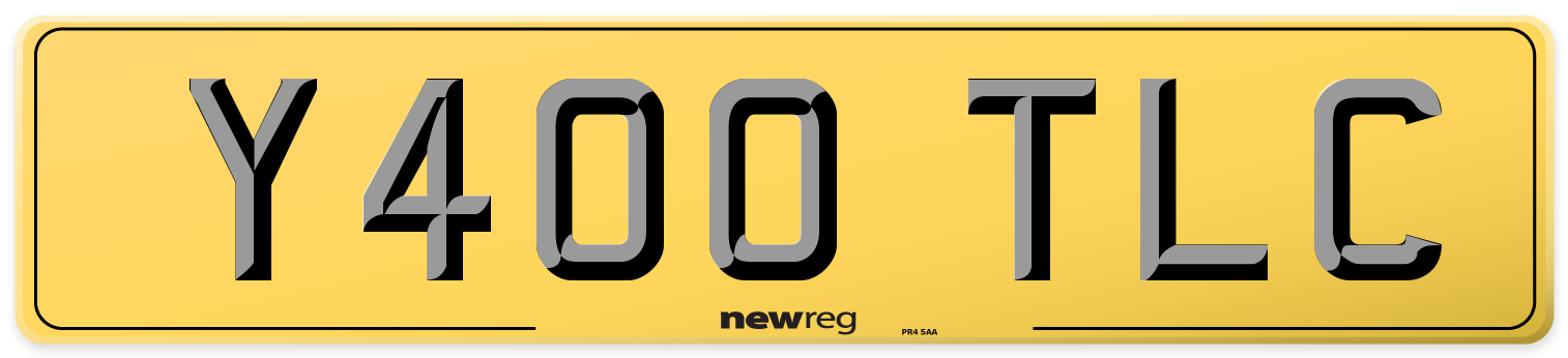 Y400 TLC Rear Number Plate