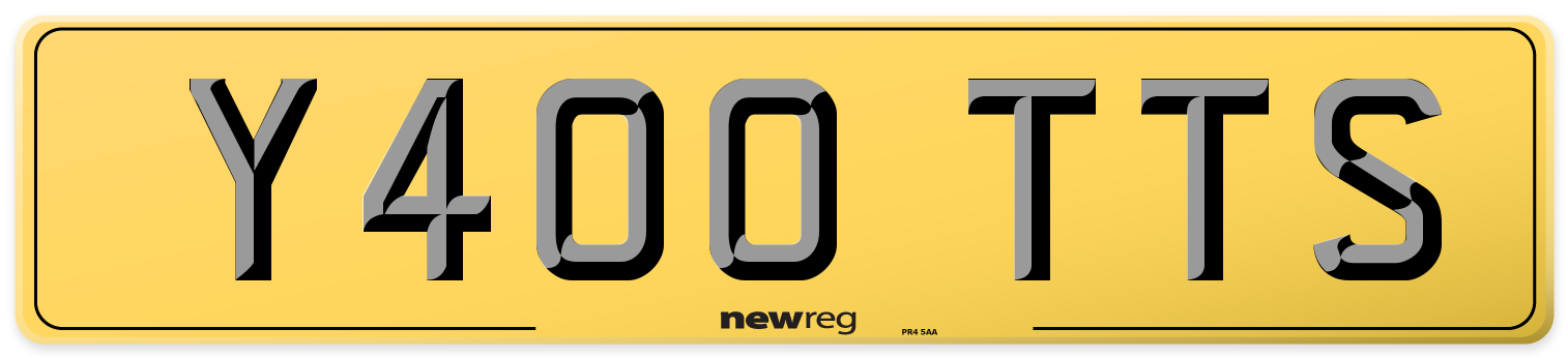 Y400 TTS Rear Number Plate