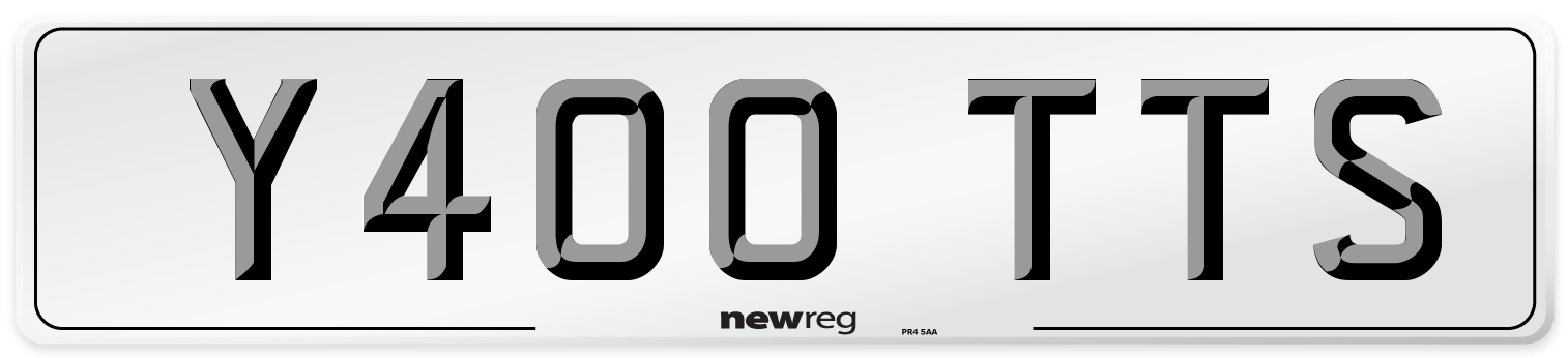 Y400 TTS Front Number Plate