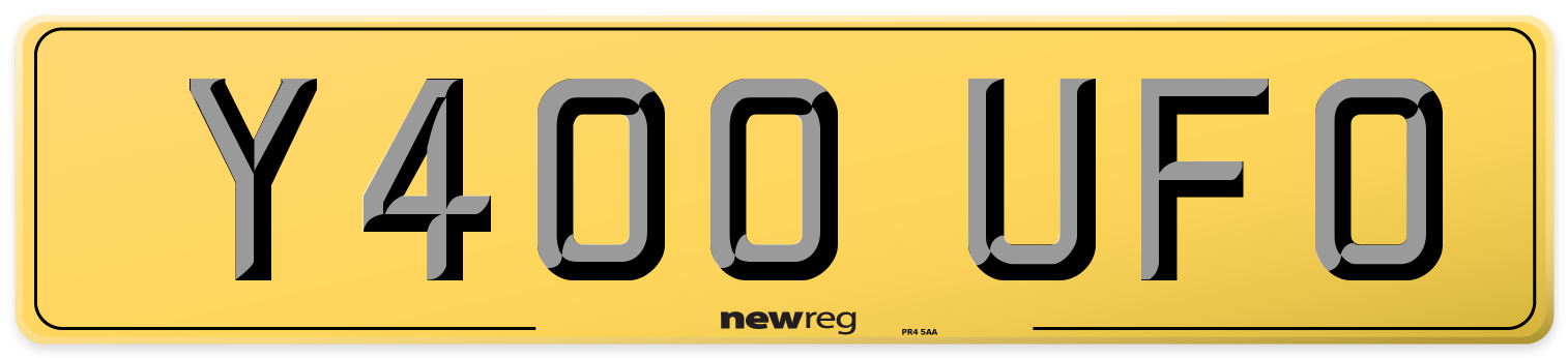 Y400 UFO Rear Number Plate