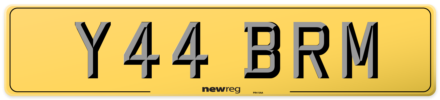 Y44 BRM Rear Number Plate