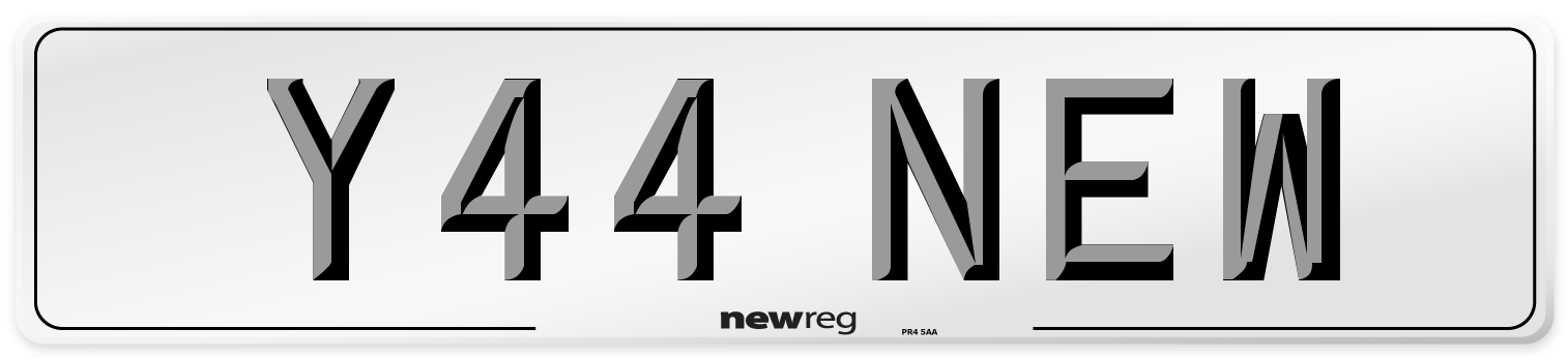 Y44 NEW Front Number Plate