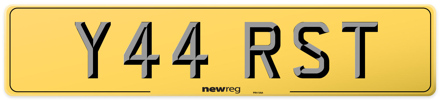 Y44 RST Rear Number Plate