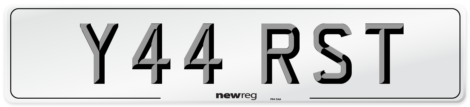 Y44 RST Front Number Plate