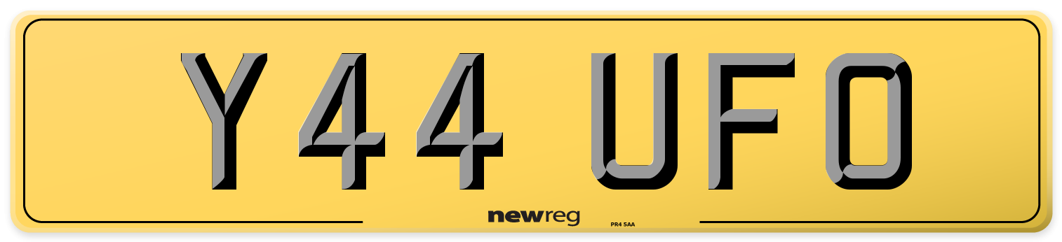 Y44 UFO Rear Number Plate