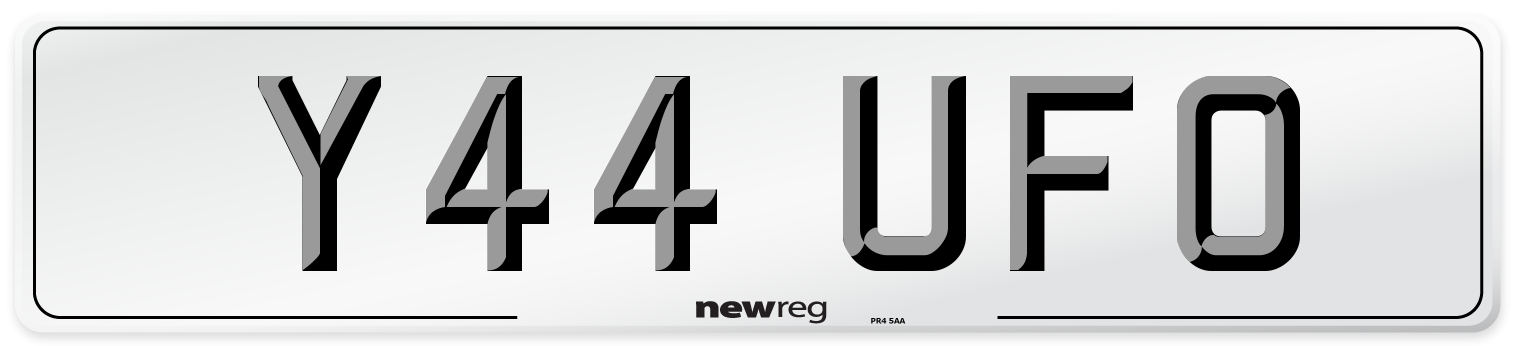Y44 UFO Front Number Plate